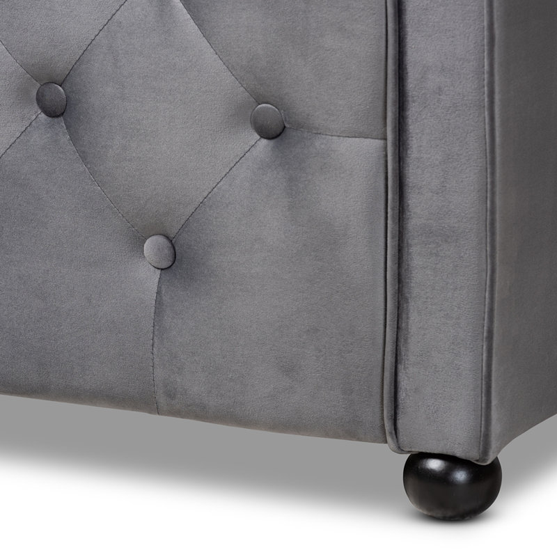 Mihoyo Upholstered Daybed, Gray, Full