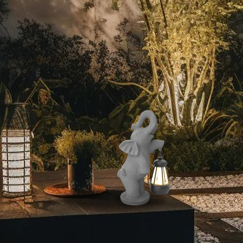Water Resistant Resin Garden Statue, Grey