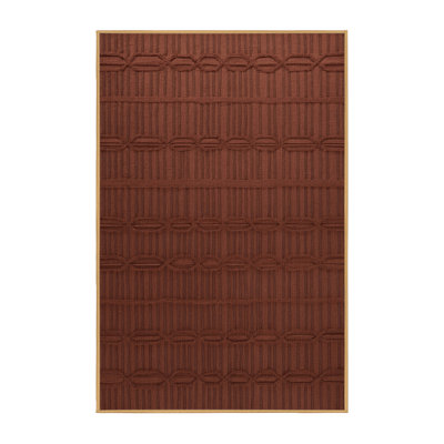 Machine Washable Trellis Brown Area Rug