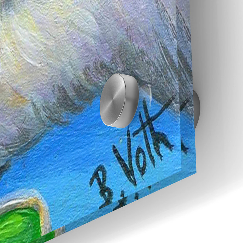 Peinture, "The Eggs4" par Bridget Voth, art mural en verre acrylique, H 24 po x l 36 po x P 0,2 po