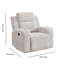Canapé inclinable 1 place, fauteuil inclinable manuel en velours côtelé, porte-gobelets, canapé inclinable pour le salon gris