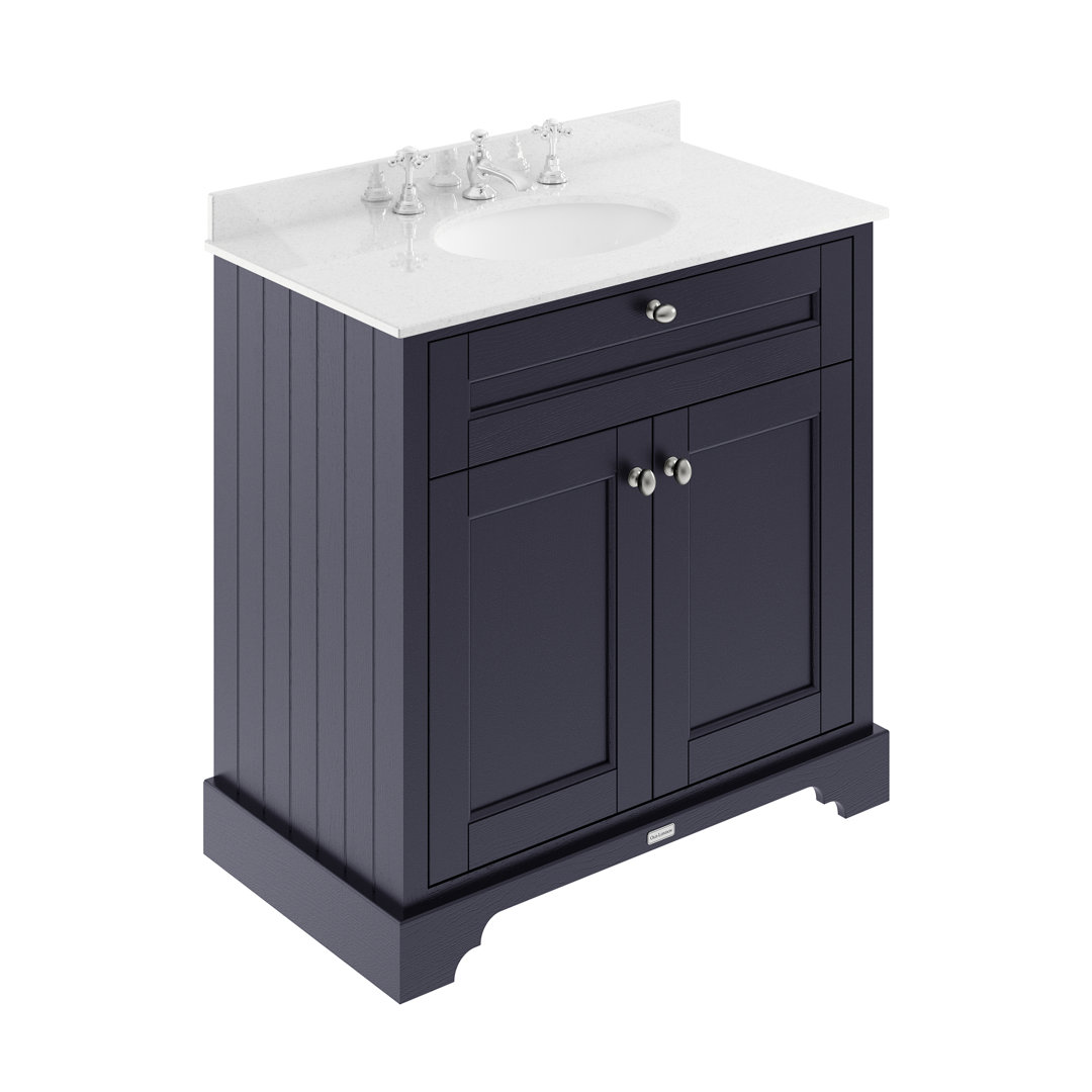 Old London 820mm Single Bathroom Vanity with Integrated Ceramic Basin