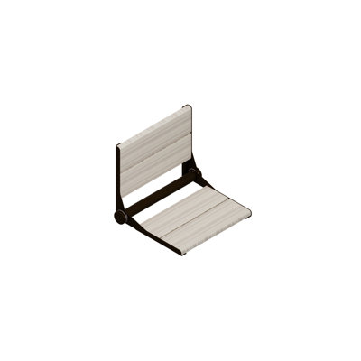 INVISIA SerenaSeat Pro Stainless, 18" Width, Light Stain, Oil Rubbed Bronze Frame