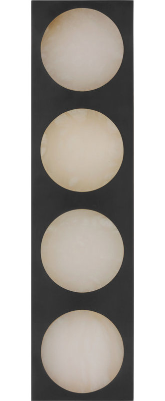 Dichotomy Sconce with Alabaster, 18" H x 4.5" W x 0.75" D, Bronze, 4 Lights