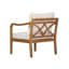 Chaises longues de patio modernes, siège profond en bois d'acacia pour terrasse de balcon