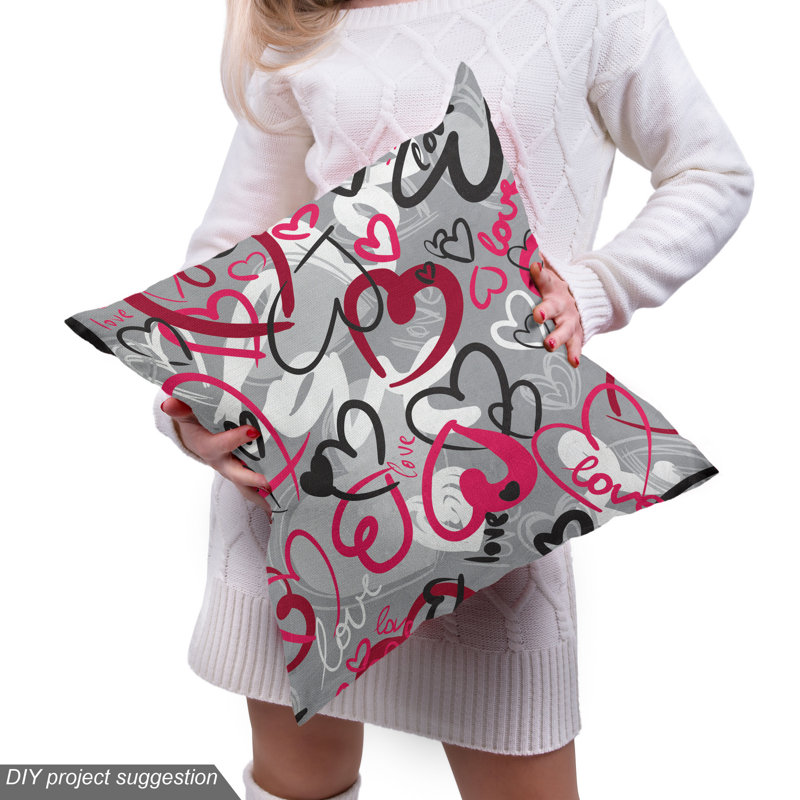 Tissu love, l 58 po x L 180 po