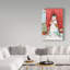 « bonhomme de neige avec oiseaux et flurries », reproduction d’impression sur toile tendue-33556222