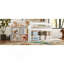 Structure de lit simple avec tablette de rangement, structure de lit en bois avec glissière et échelle, lit plateforme simple avec garde-corps, aucun sommier requis, assemblage facile-2000224360
