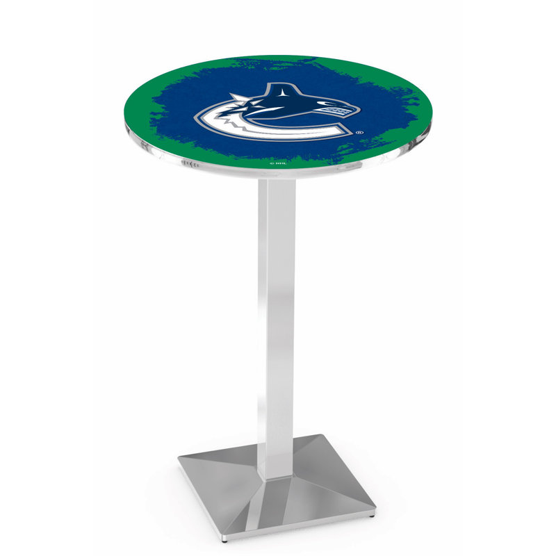 Table de salle à manger 30 po NHL, Chrome, Vancouver Canucks