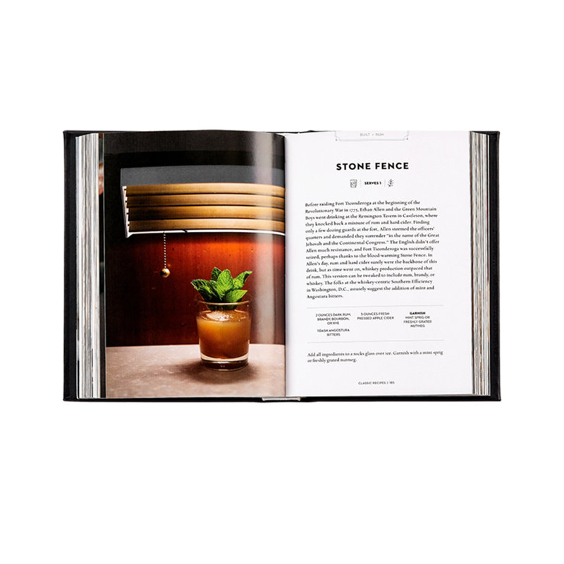 Graphic Image The Essential Cocktail Book Coffee Table Book, Leather, Black