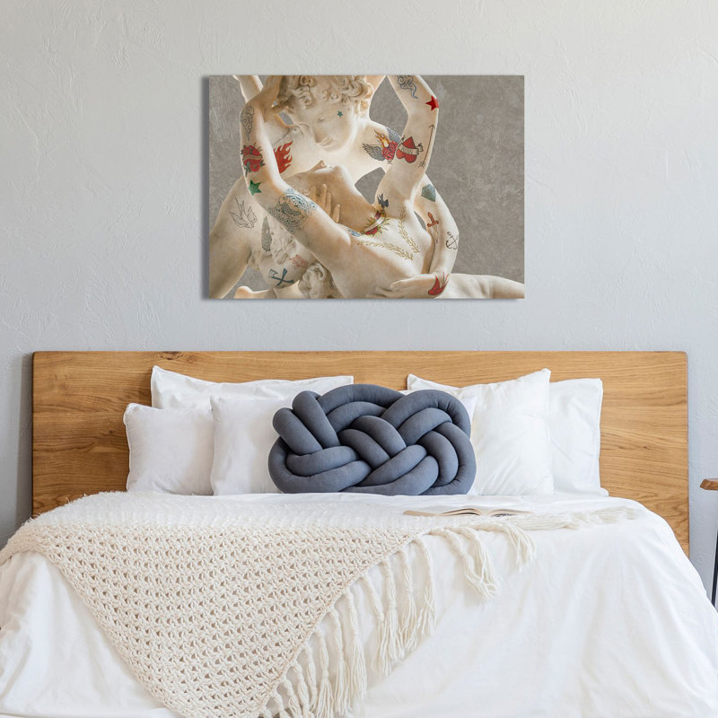 3SH6274 Tattooed Lovers (Cupid And Psyche) by Steven Hill - Wrapped Canvas Print, 70cm H x 100cm W x 4cm D
