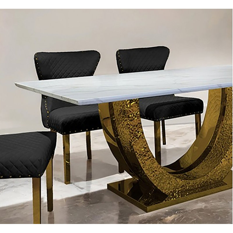 Table de salle à manger Sephten, Doré