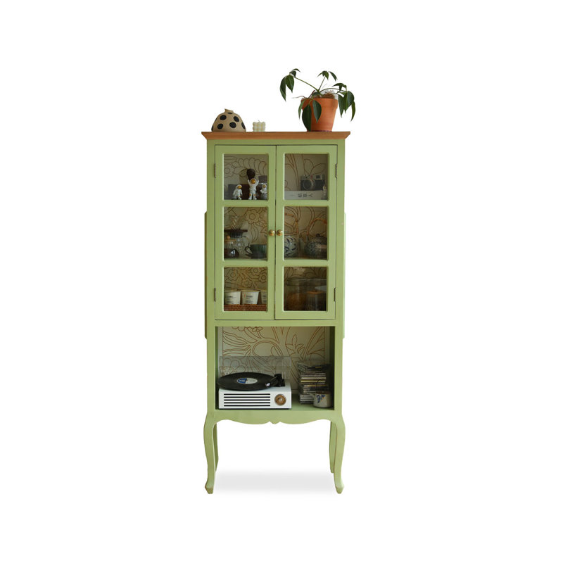 Green Manufactured Wood Display Cases