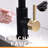 Hands Automatic Kitchen Faucet - Touchless With Pull Out , Black + Gold, Contemporary Style, Ceramic Filler, Brass Construction Smart Spray, For Kitchen, And Contemporary,