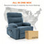 Fauteuil inclinable manuel en tissu de lin de 33,5 po de largeur avec porte-gobelet intégré Romony-1994194978