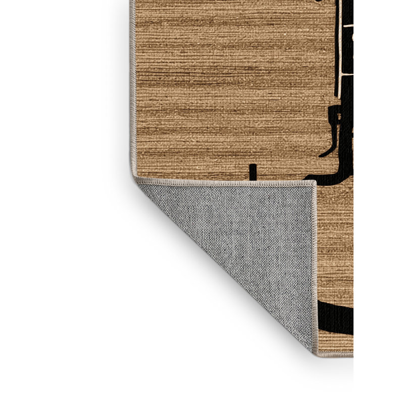 Washable Oboe Music Area Rug, Round 6'