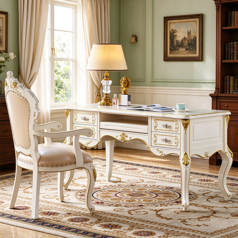 Bureau d'écriture Luxury, 30.7" H x 63" W x 31.5" D