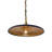 18” Wide Modern Pendant Light – Black Metal Shade with Gold Interior-1115596119