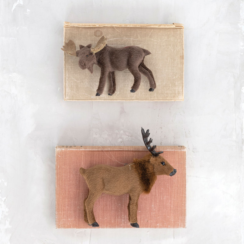 Ornement en fausse fourrure de wapiti