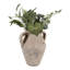 Amphore rustique en terre cuite avec anse, vase décoratif haut pour table, idéal pour le bureau ou la maison - 30 cm, couleur beige