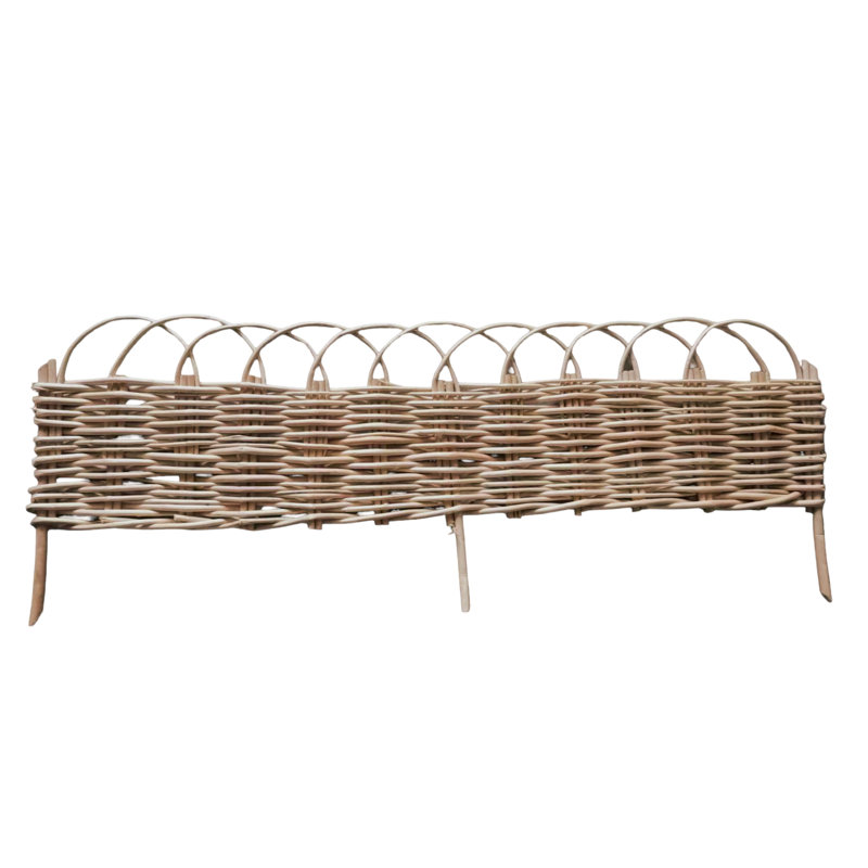 Bordure de pelouse en bois brun clair Arch Top