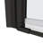 Pivot Shower Door With Leak Function - 1/4" Tempered Glass Black Leakage Matte Bath-122093470