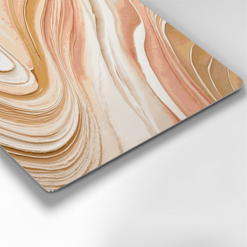 Art mural hawaïen avec motifs de sable beige, H 20 po x l 24 po