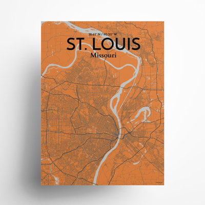 St. Louis City Map, impression