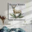 «Holiday Wishes Deer» - Toile tendue avec châssis de qualité supérieure - prête à être accrochée