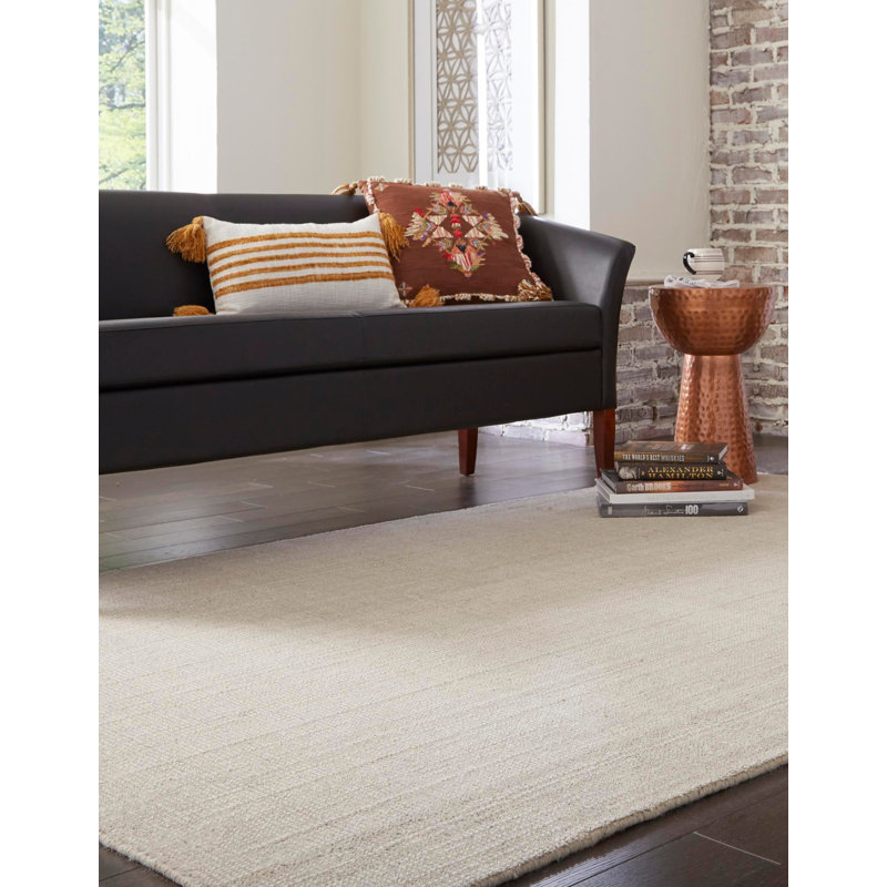 Tapis uni / rayé couleur liabah fève vanille - couleur ivoire, Rectangle 2 pi 2 po x 3 pi