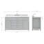 Meuble-lavabo simple 60 po avec plateau en marbre de Carrare Aberdeenshire-137923814-137923815-85364454