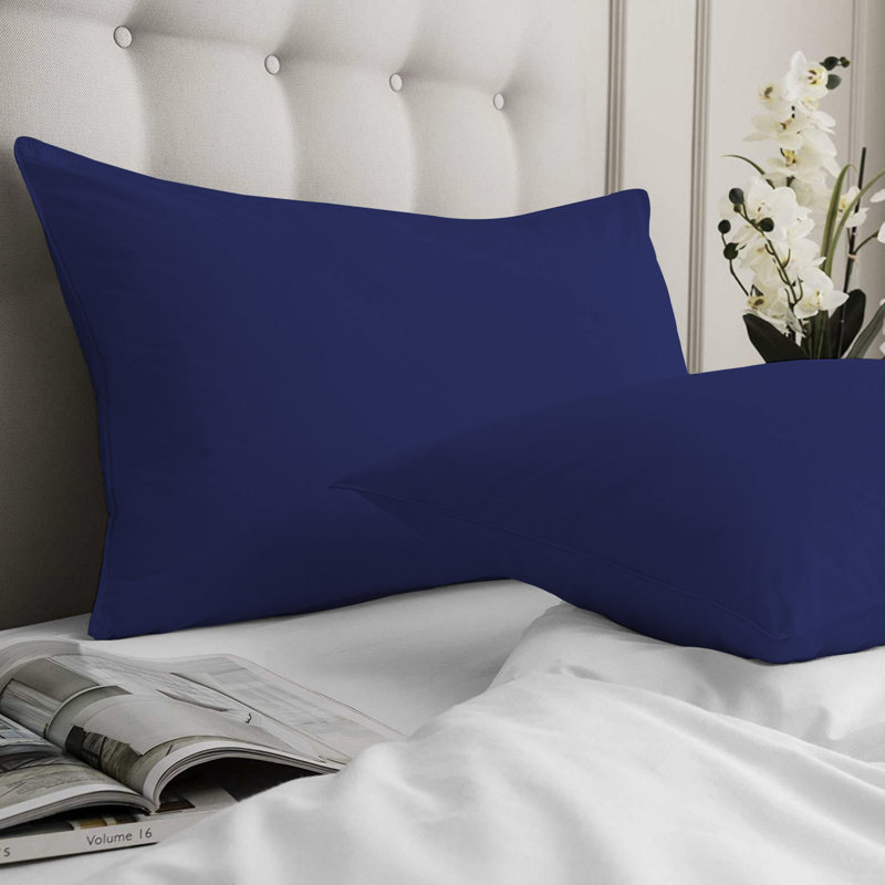 Super Soft Microfiber Housewife Pillowcase Set Of 2, Easy-Care Bedding , Navy