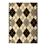Cream Argyle Rug
