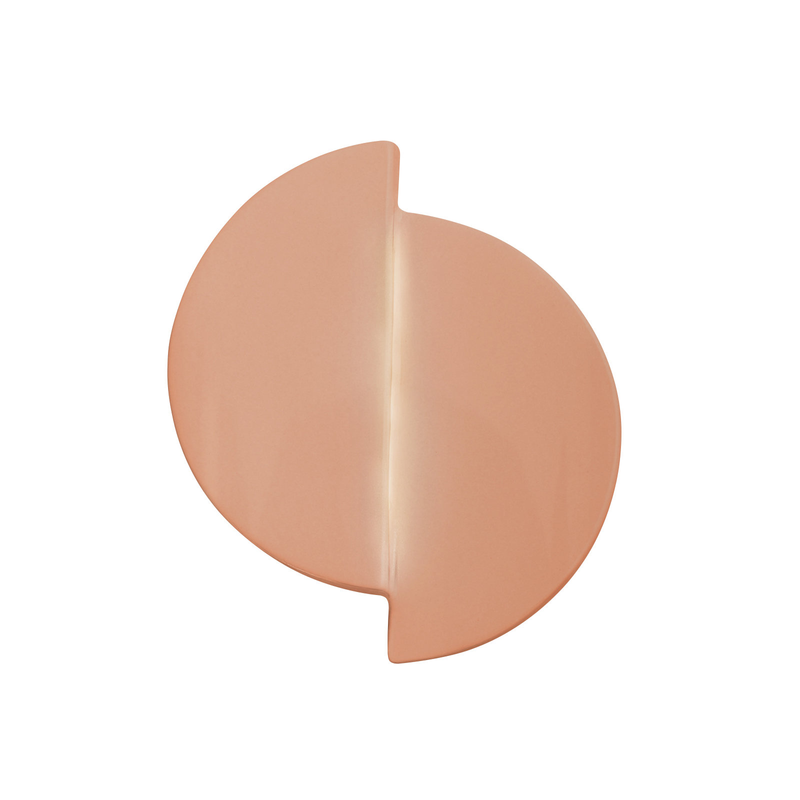 Tenny Single Light Ceramic Dimmable LED Flush Mounted Sconce, Gloss Blush
