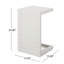 Table en forme de C CAPE CORAL ALU GRIS-577164495