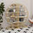 4 Tier Unique Round Bookshelf, Modern Bookcase Bookshelf With Different Placement Ways