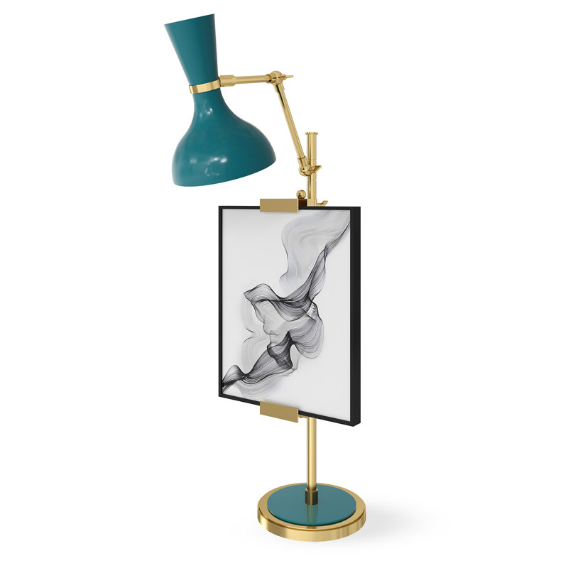 Lampe fantaisie Clare, Paon, Laiton moderne