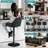 Eastway Swivel Upholstered Adjustable Height Counter Stool with Metal Frame-1761567359