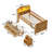 Low Loft Bed with LED Lights-678574080