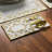 Embroidered White Linen Placemats with Gold Scrollwork – 24pc Elegant Table Mats Set for 6 Person | Islamic Decorative Dining Linens-1479135917