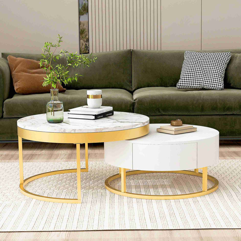 Table basse gigogne moderne avec tiroirs Modern
