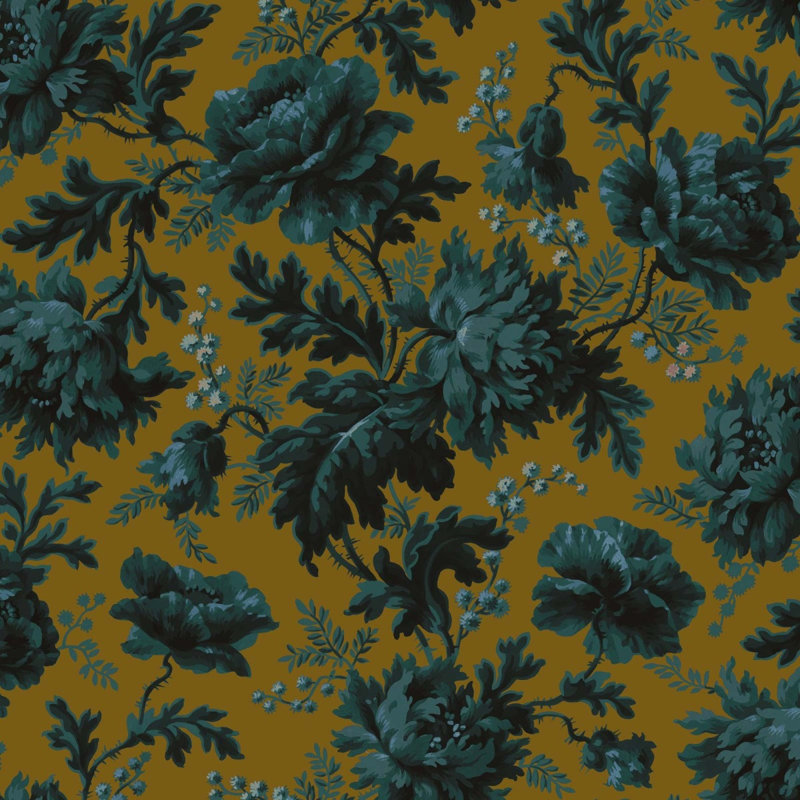 Opia 9.84' L x 70.87" W Wallpaper Roll, Bronze