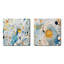 Combat abstrait bleu sarcelle et abstrait - formes abstraites, collage carré-1172532029-1172532025