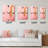 Boho Glam Pink Feather Elegance - Feathers Wall Clock Oversized-99637956