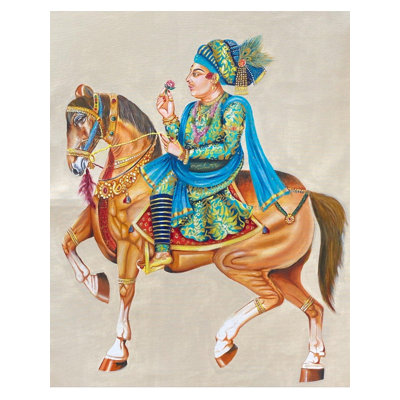 Manki Ghodi with Swaminarayan Bhagawan | Oil Painting by Asha Gami | Oil On Canvas