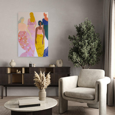 «Colorful Mermaid Friends», impression d'art moderne abstrait coloré