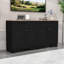 Buffet Farmhouse avec tablettes et tiroirs réglables, meuble télé pour téléviseur de 70 po-116954894