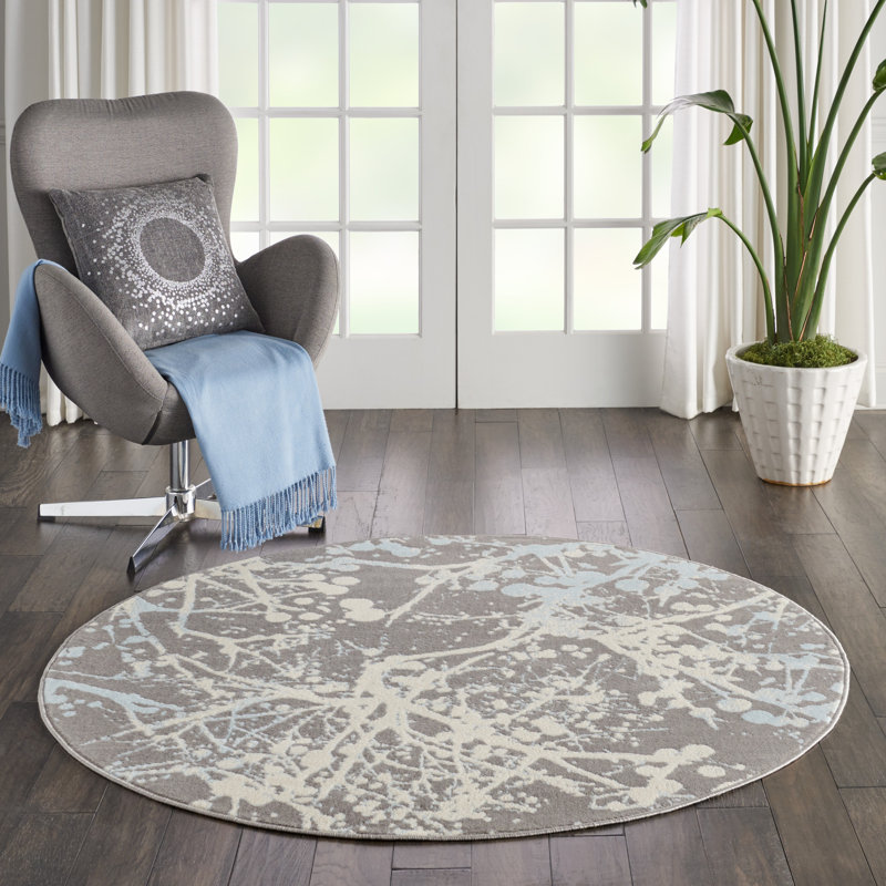 Kardinya Abstract Indoor Rug, Round 5'3"