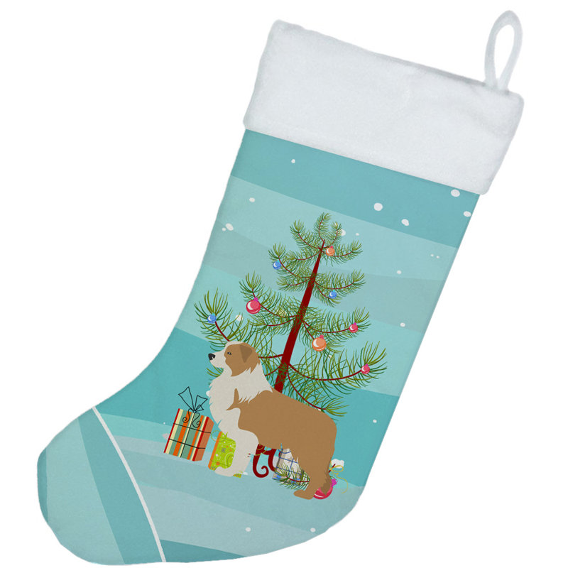 Chaussette de noël joyeux de noël, Border collie roux