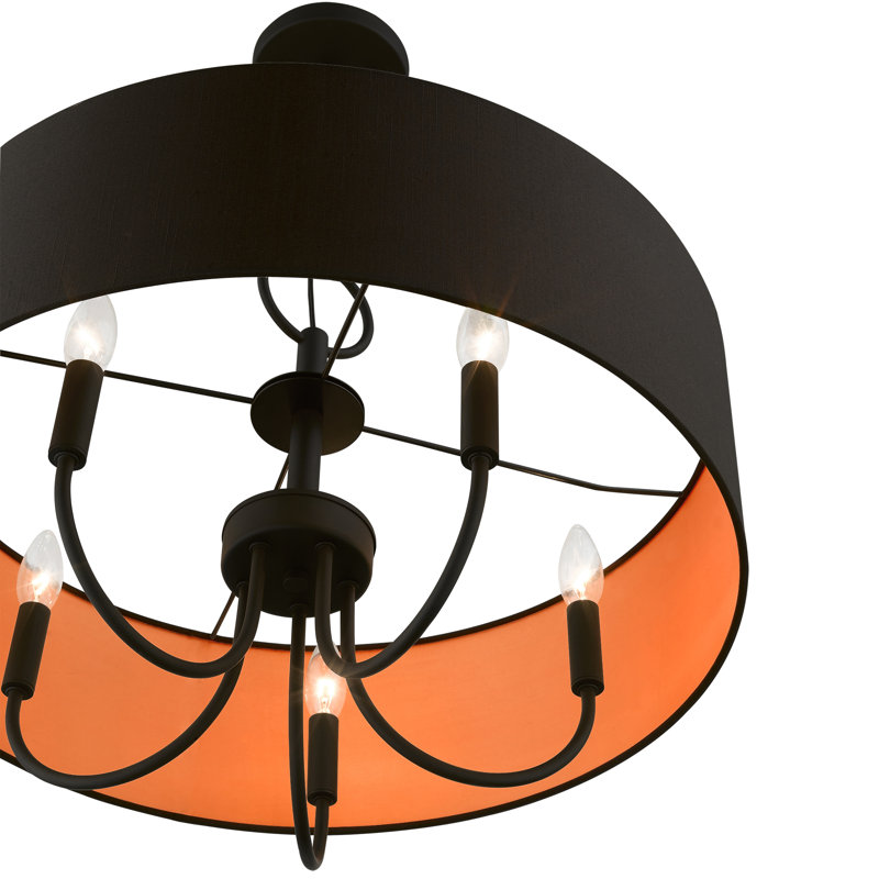 Lustre suspendu 5 lumières noir